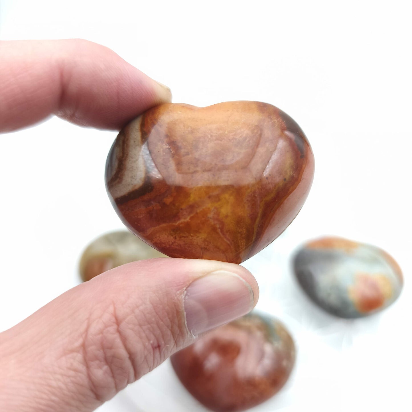 Petit Coeur - Jaspe Polychrome - Taille G