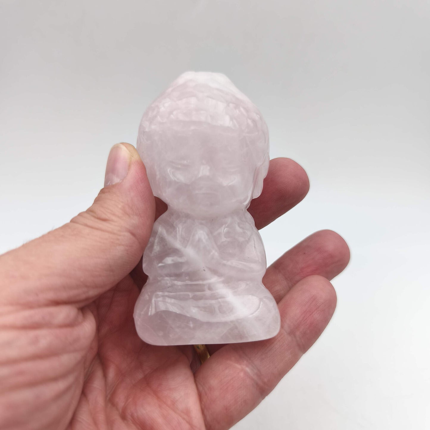 Bouddha - Quartz rose - 8 cm