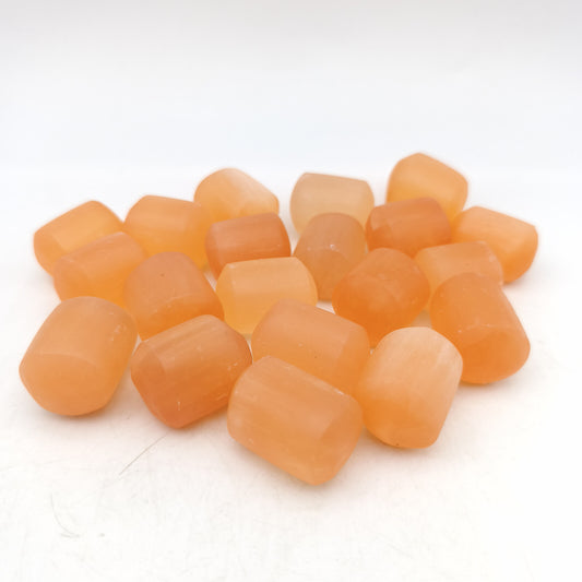 Pierres Roulées - Selenite orange
