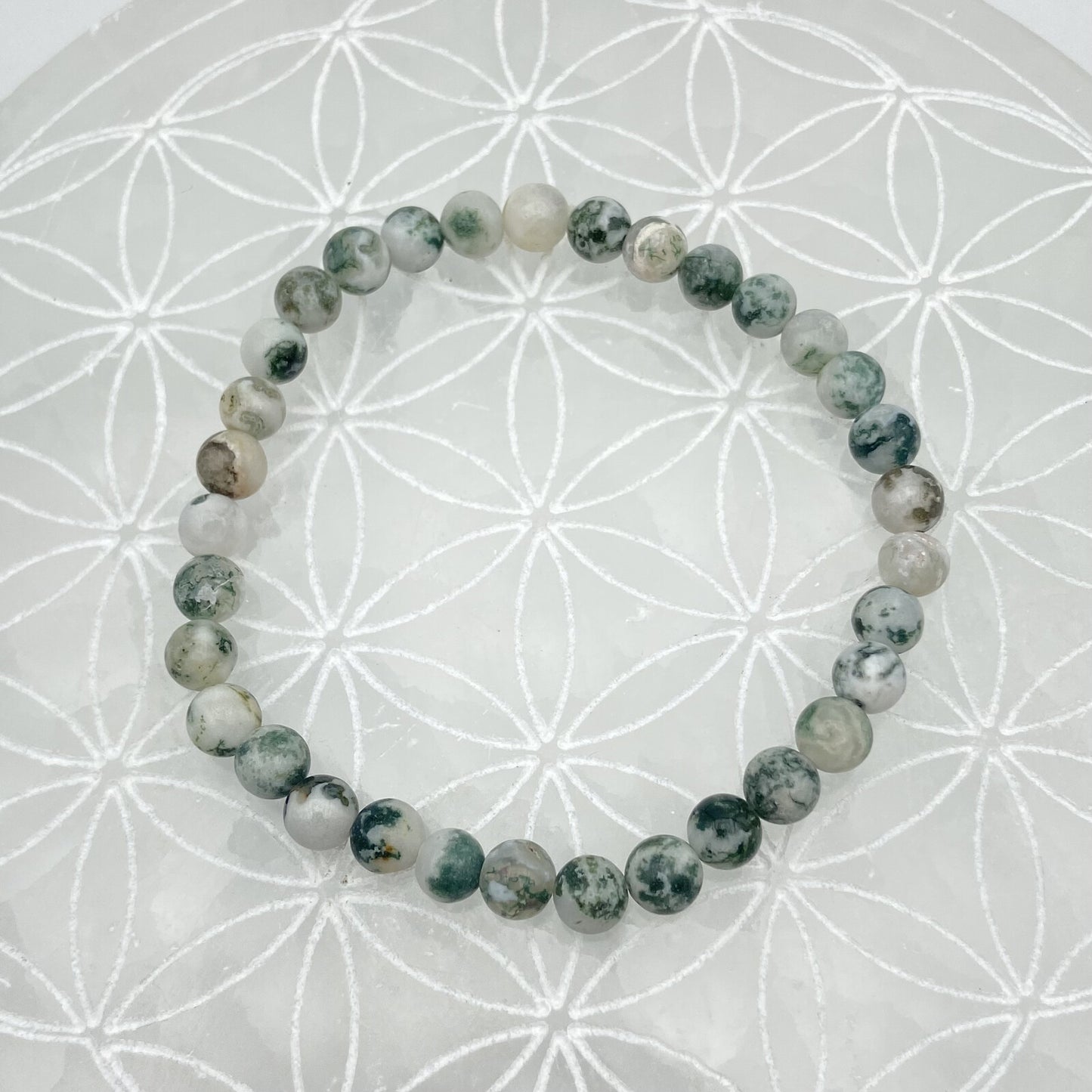 Bracelet - Agate Arbre (6 mm)