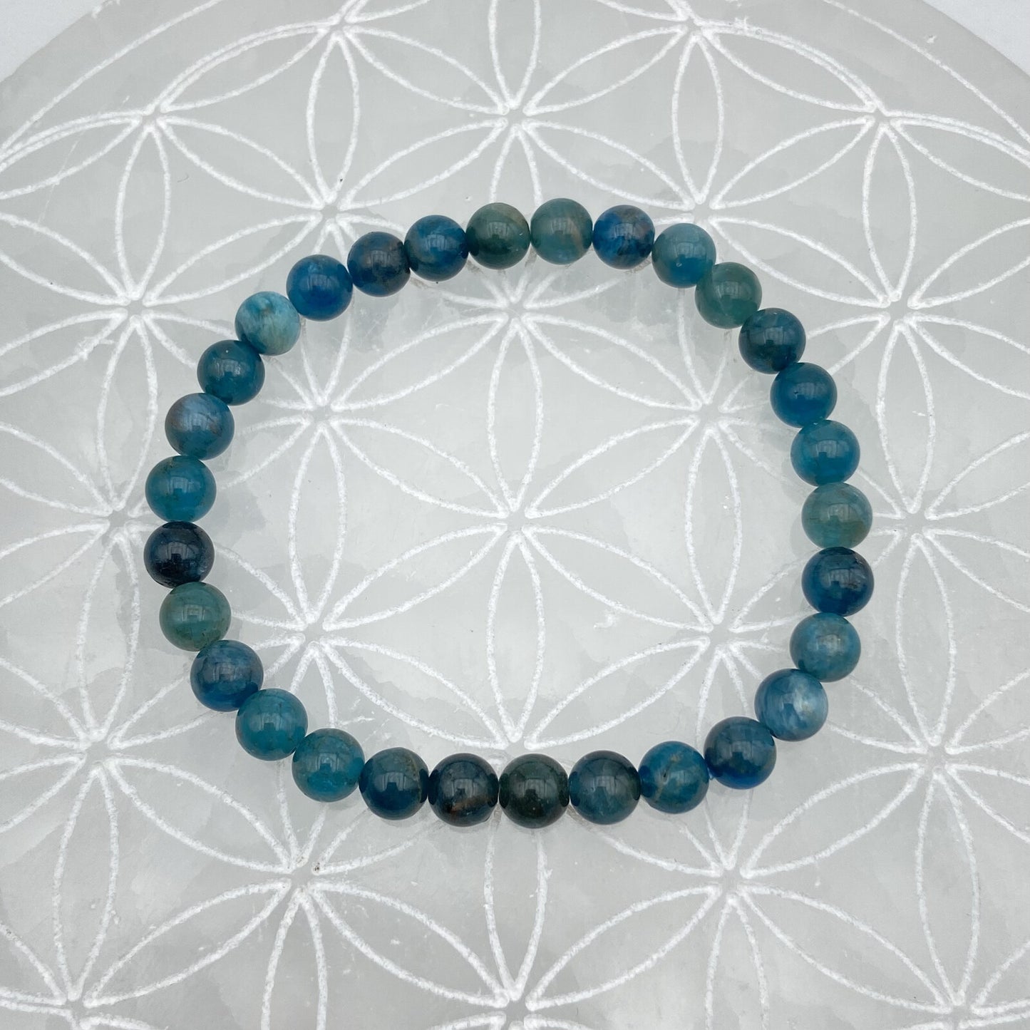 Bracelet - Apatite Bleue (6 mm)