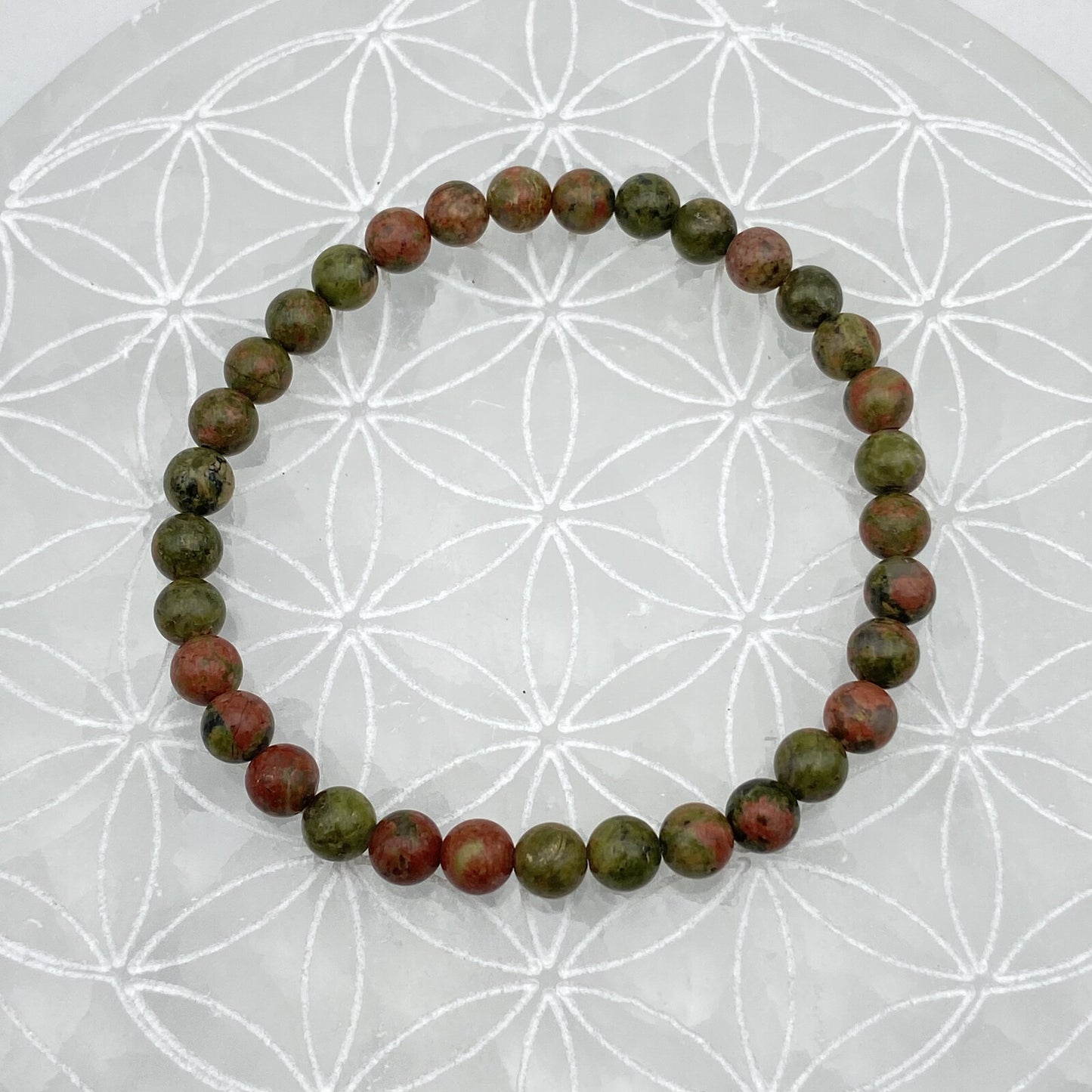 Bracelet - Jaspe Unakite (6 mm)