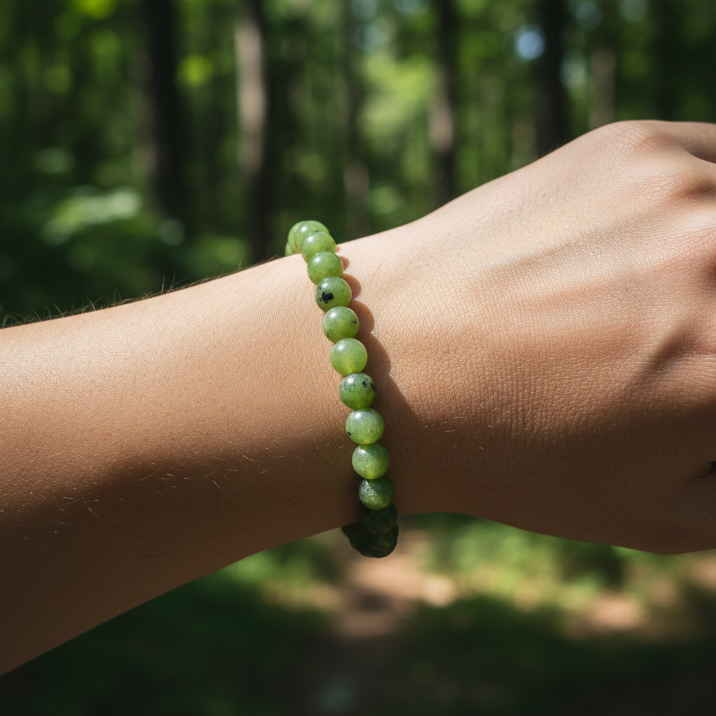 Bracelet en perles - Jade Néphrite (6 mm)