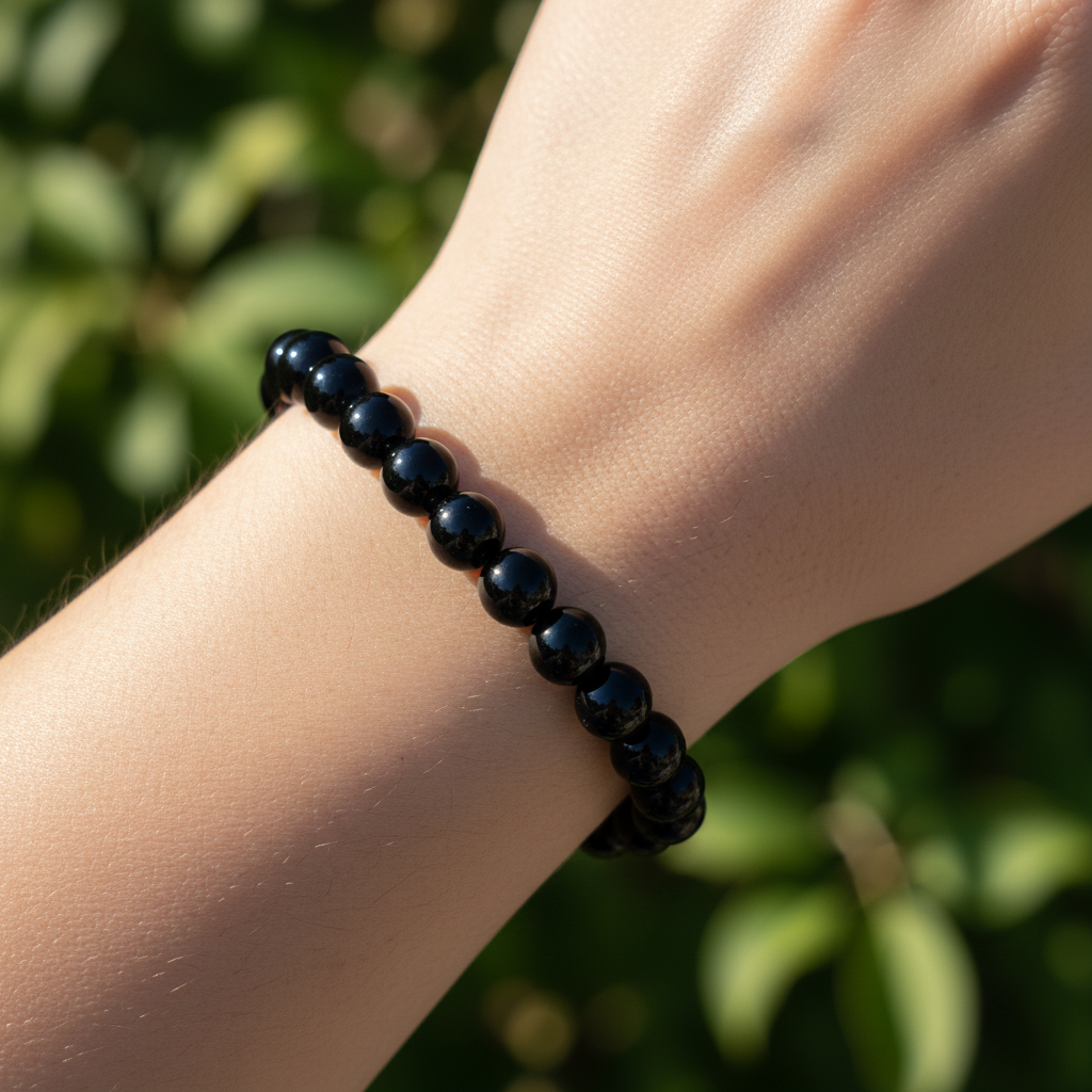 Bracelet en perles - Onyx (8 mm)