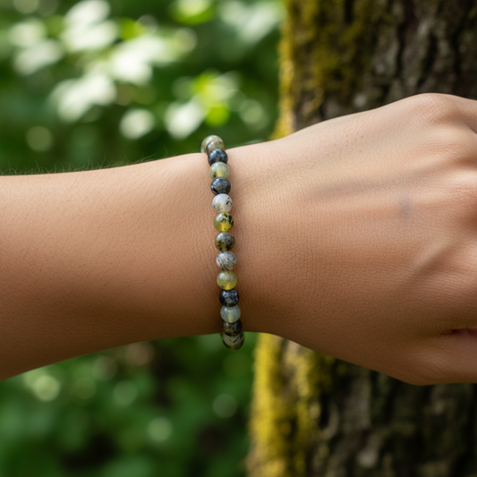 Bracelet en perles - Opale Verte (6 mm)