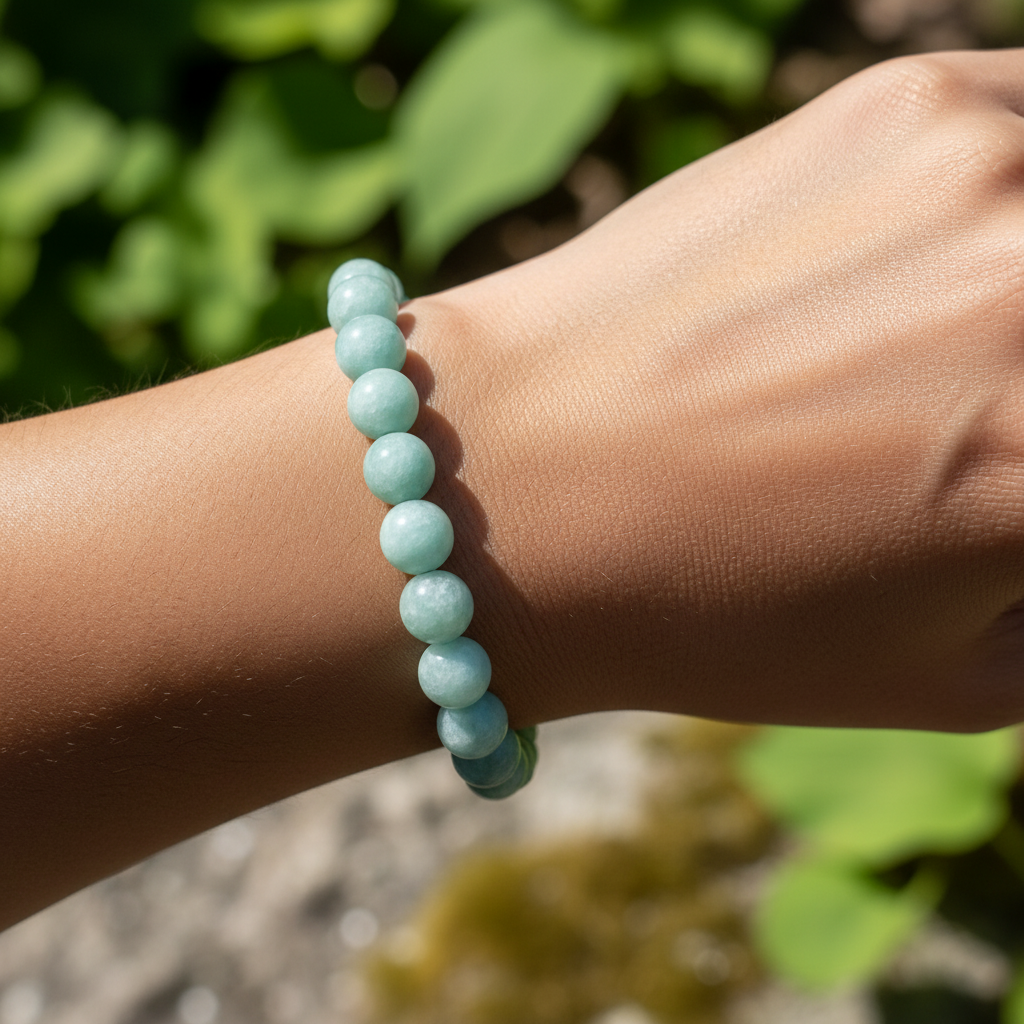 Bracelet en perles - Amazonite (8 mm)