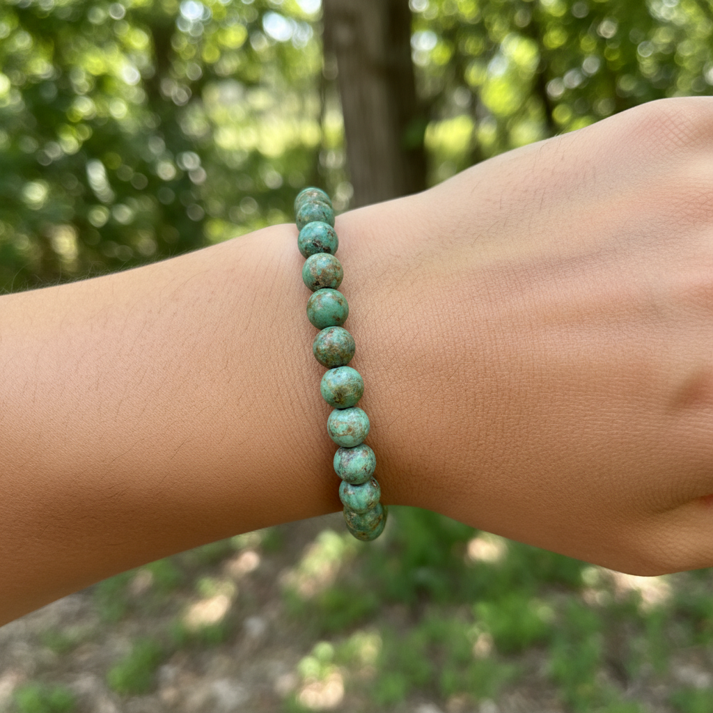 Bracelet en perles - Turquoise (8 mm)