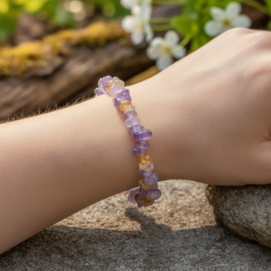 Bracelet baroque en Amétrine (Collection Femme / Enfant)