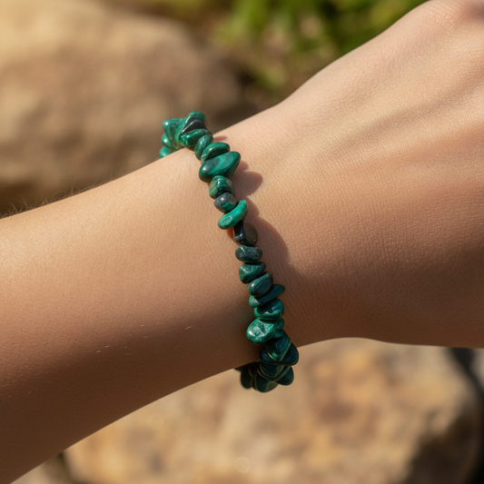 Bracelet baroque en Malachite (Collection Femme / Enfant)