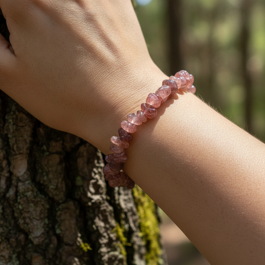 Bracelet baroque en Quartz "Morango" (Collection Femme / Enfant)