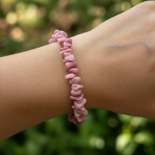 Bracelet baroque en Rhodonite EXTRA (Collection Femme / Enfant)