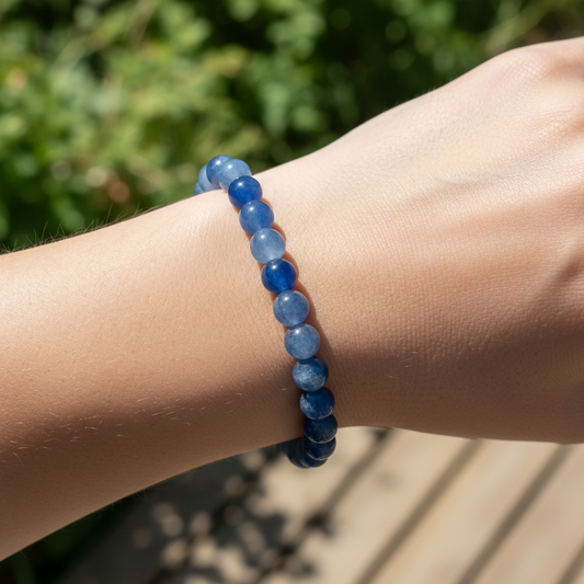 Bracelet en perles - Aventurine Bleue (6 mm)