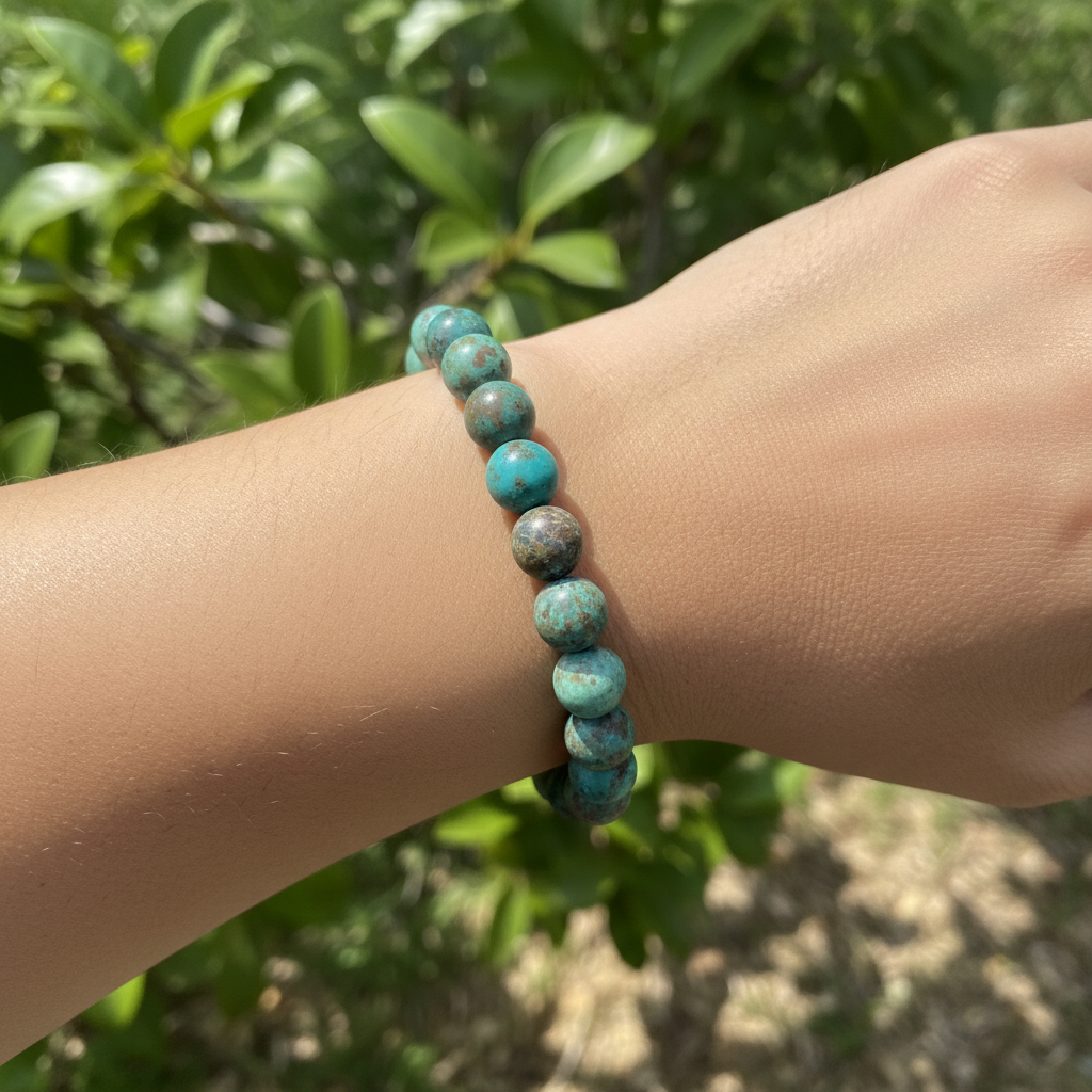 Bracelet en perles - Chrysocolle (8 mm)