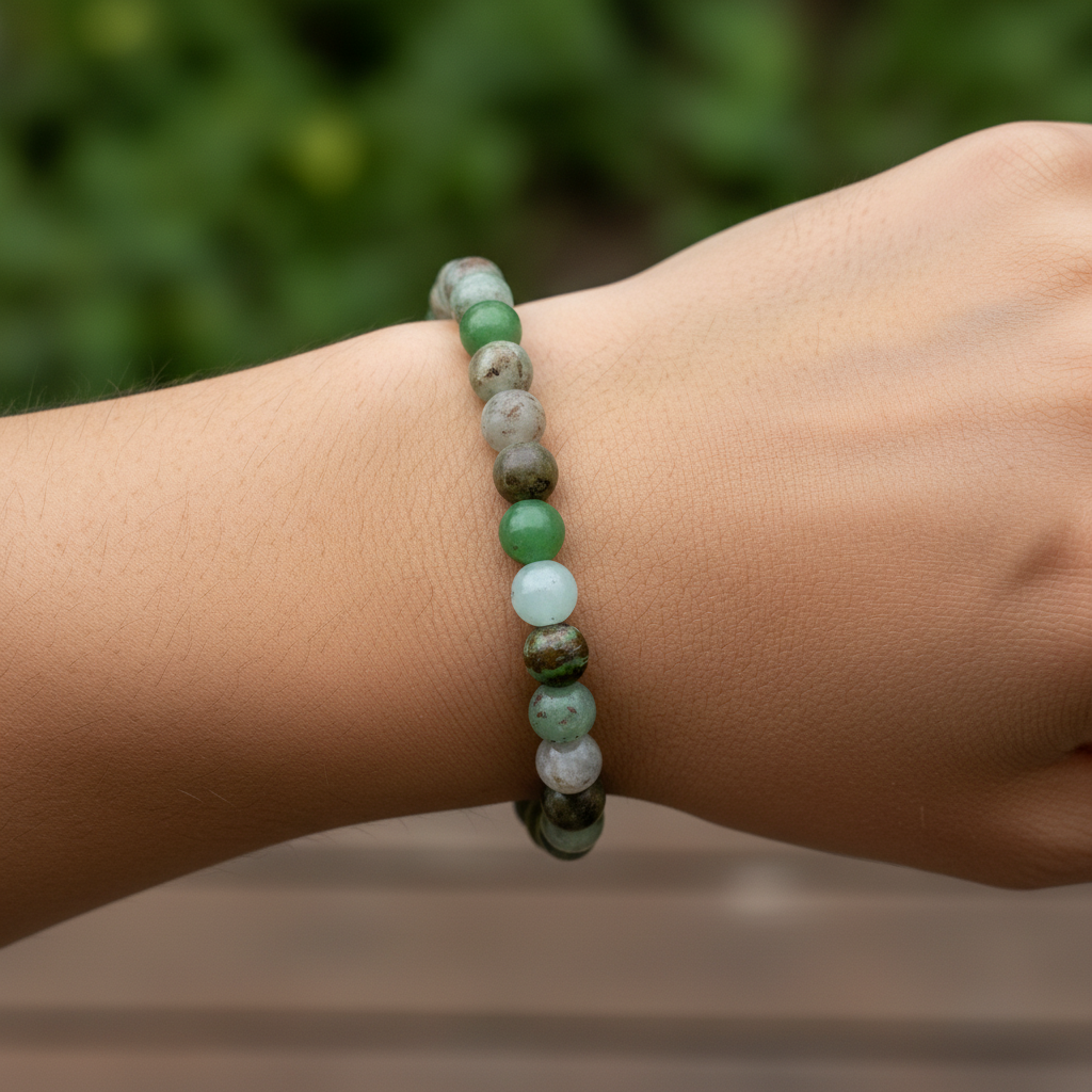 Bracelet en perles - Chrysoprase (6 mm)