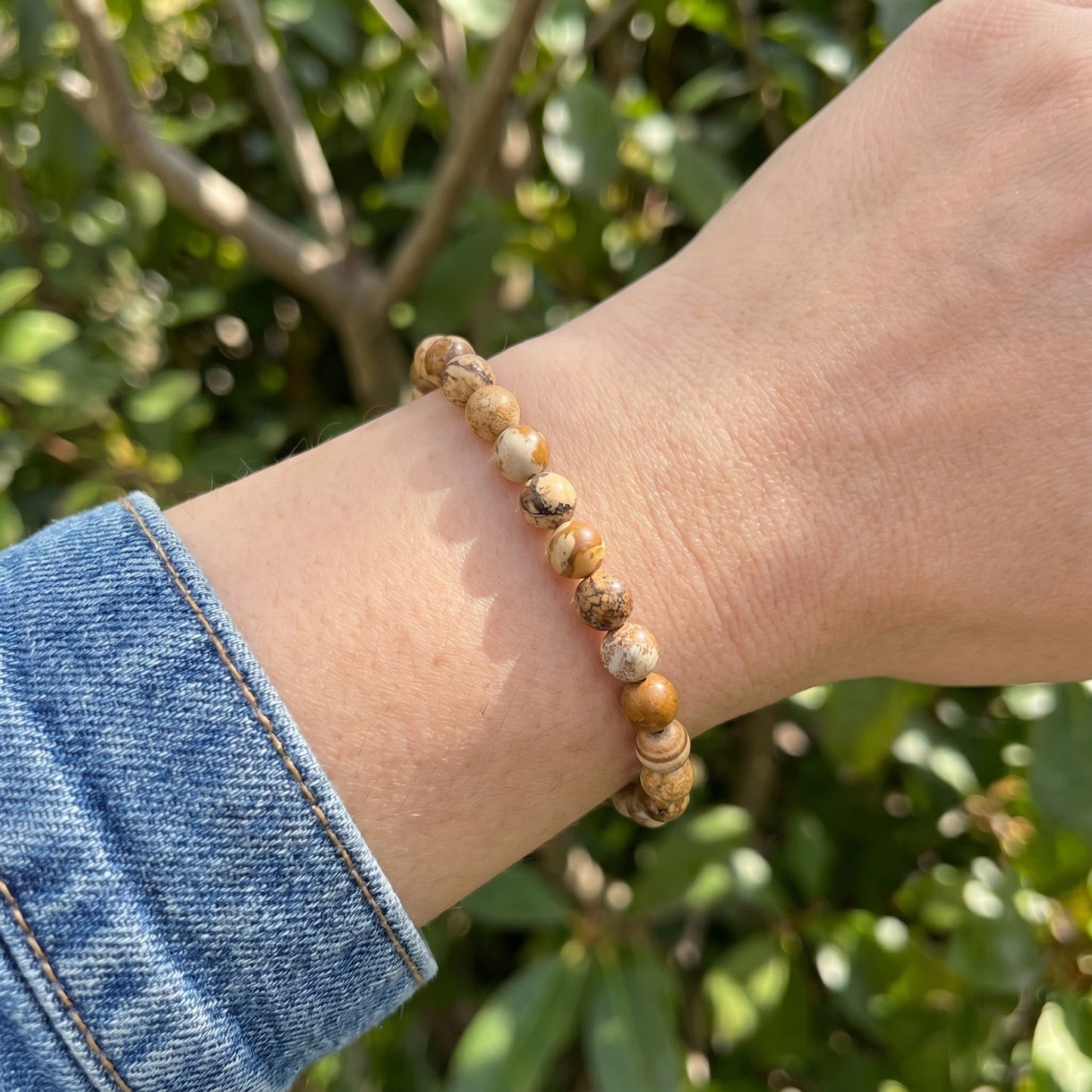 Bracelet en perles - Jaspe Paysage (6 mm)