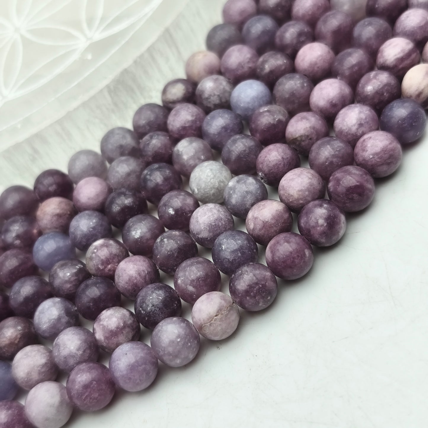 Rang de perles - Lépidolite AA (8 mm)