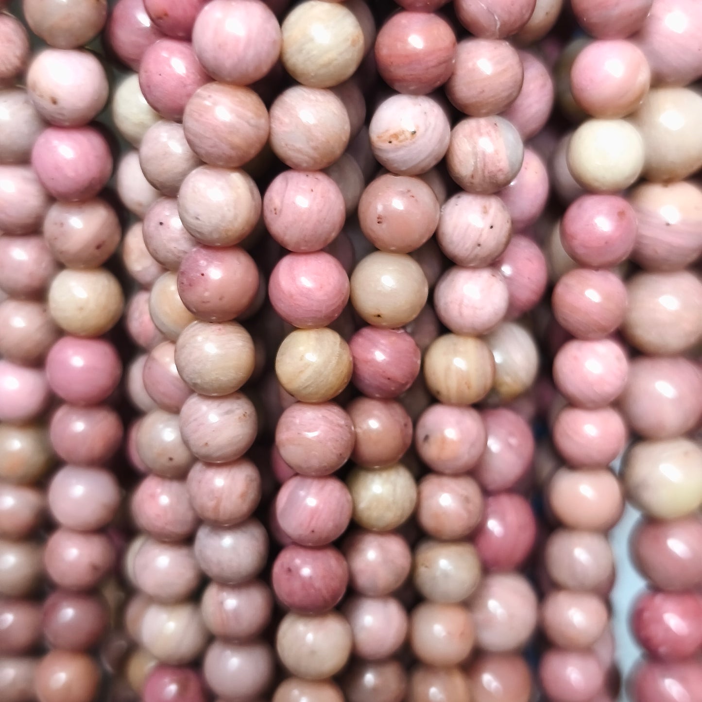 Rang de perles - Rhodonite (8 mm) EXTRA