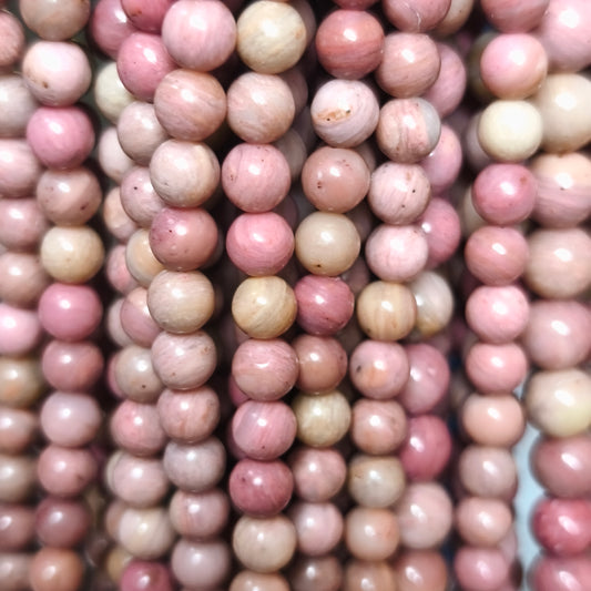 Rang de perles - Rhodonite (6 mm) EXTRA