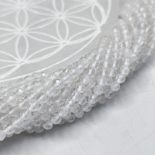 Rang facetté - Cristal de roche (4 mm)