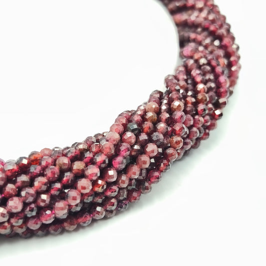 Rang facetté - Grenat (4 mm)