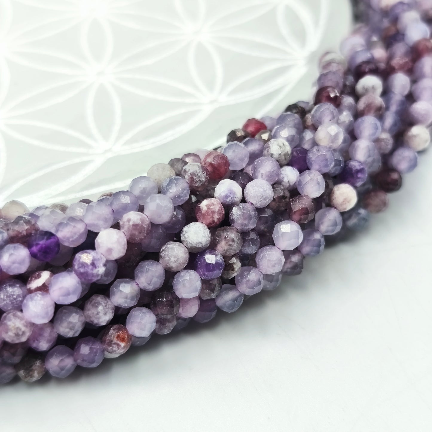 Rang facetté - Lépidolite (4 mm)