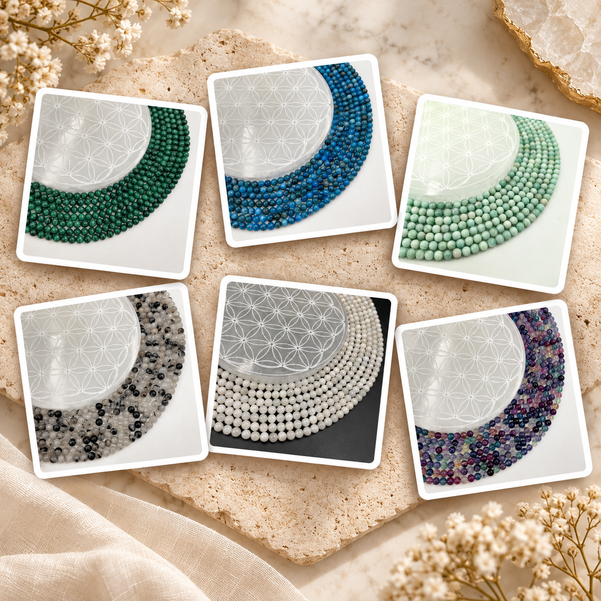 Confezione Creatore Pietre Premium – 12 file da 6 mm