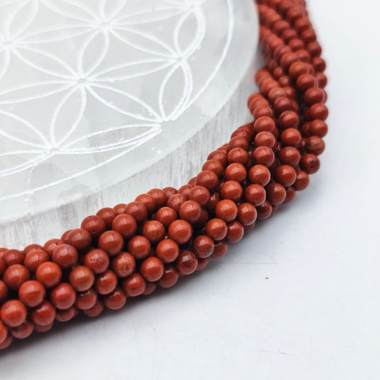 Rang de perles - Jaspe Rouge (4 mm)