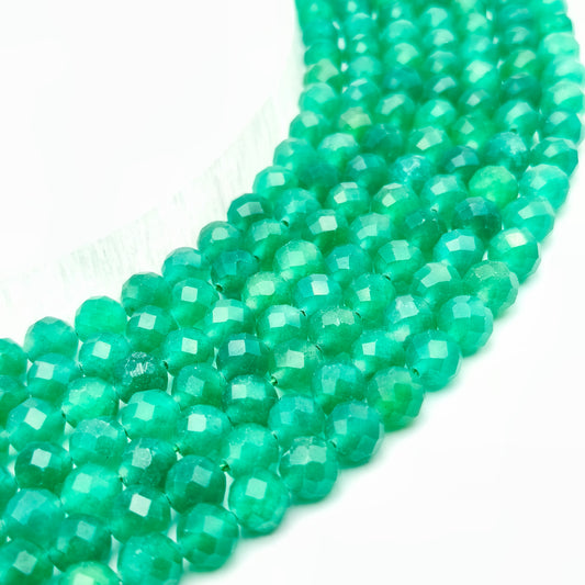Rang de perles facettées - Aventurine verte (8 mm)