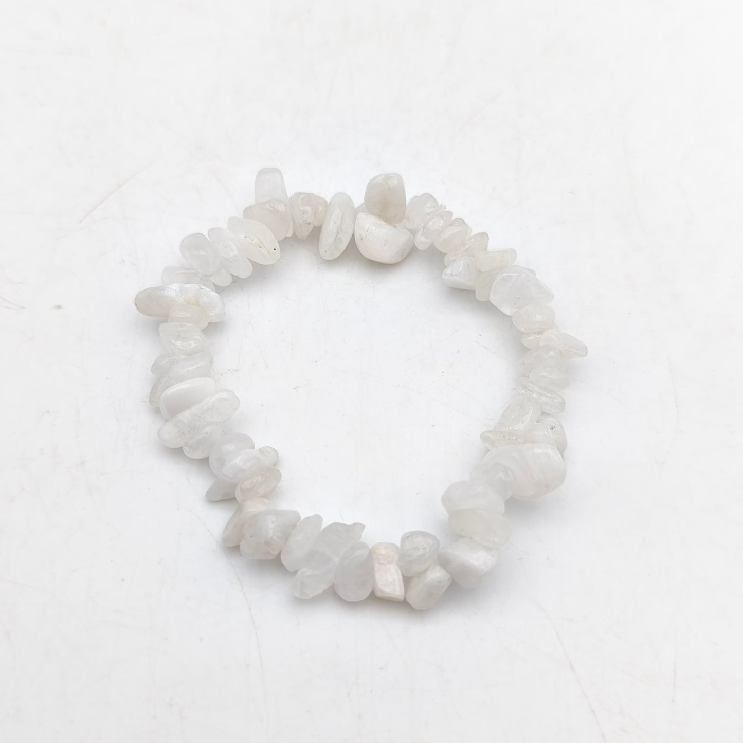 Bracelet baroque en Pierre de lune blanche (Collection Enfant)