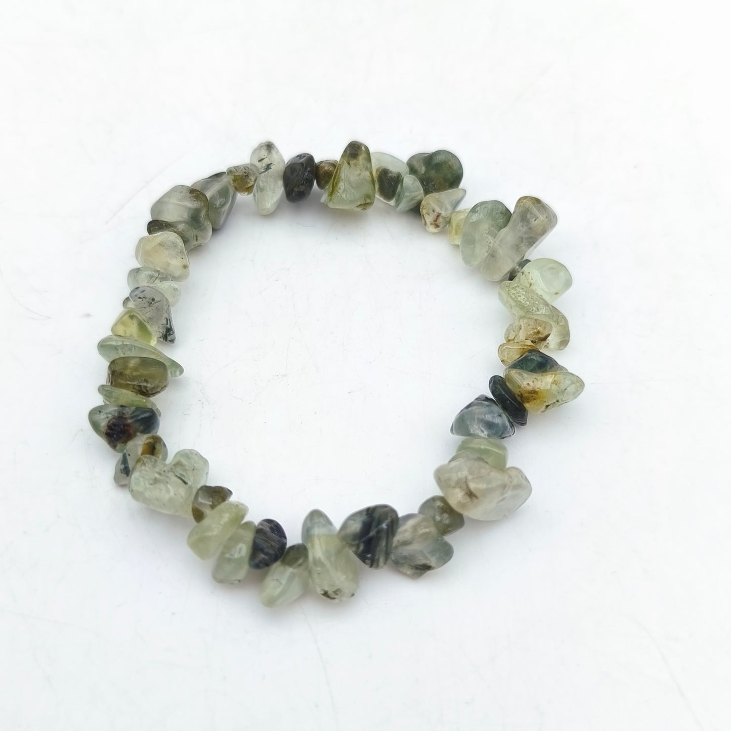 Bracelet baroque en Préhnite / épidote (Collection Enfant)