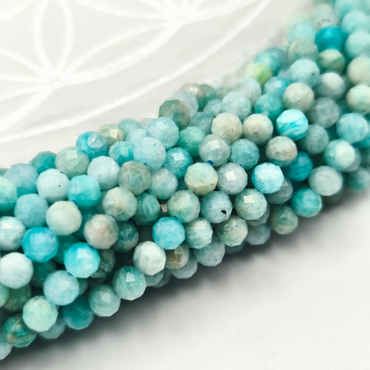 Rang facetté - Amazonite (4 mm)