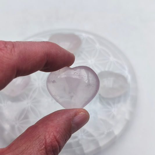 Petit Coeur - Quartz Rose - Taille M