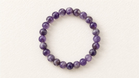 Bracelet élastique en blocs : améthyste chevron