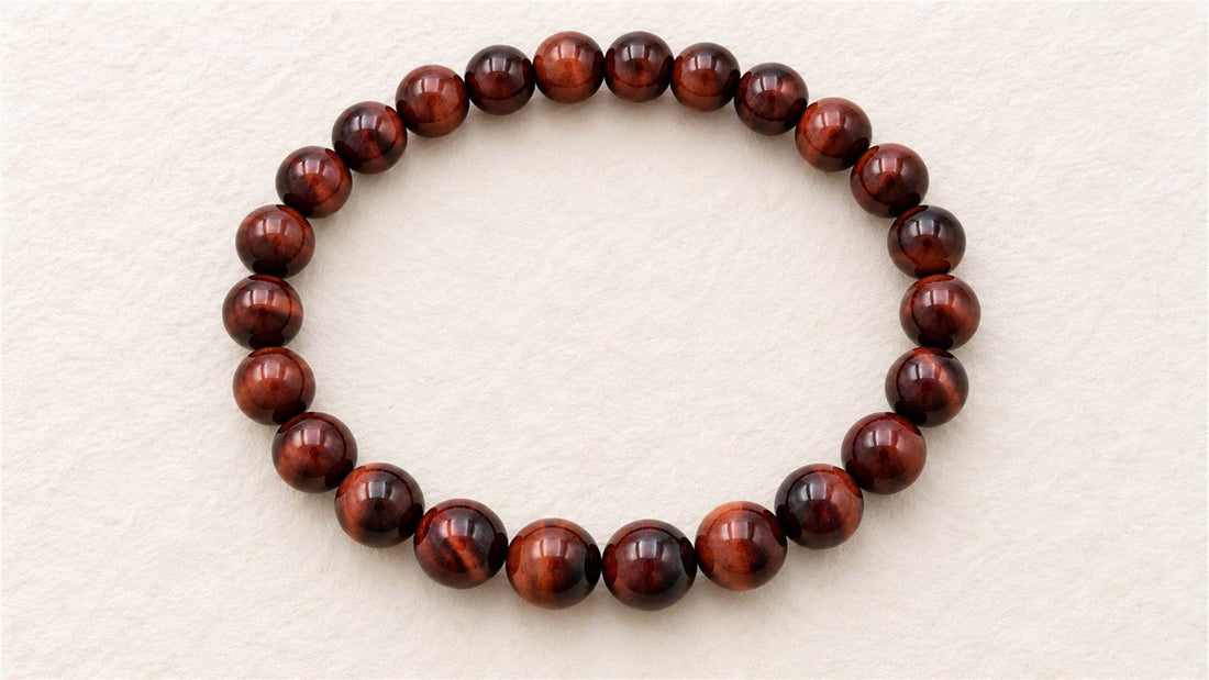 Bracelet élastique en blocs : œil de taureau