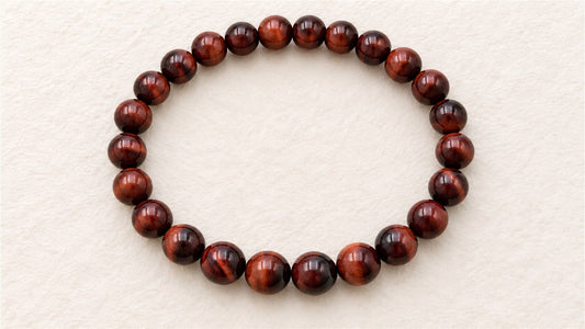 Bracelet élastique en blocs : œil de taureau