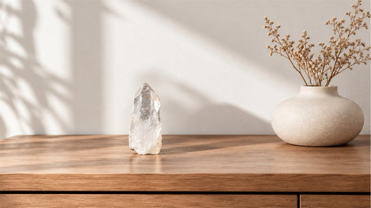 Composer un décor minimaliste avec une pierre brute et un seul accessoire