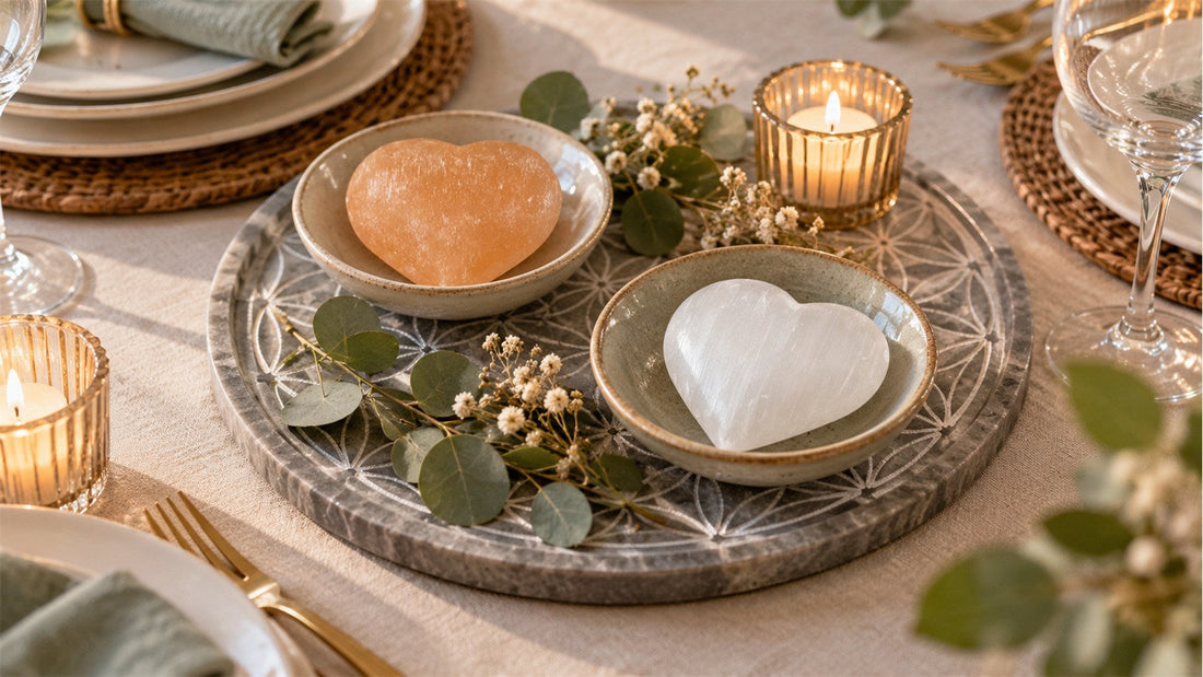 Décorer une table de fête avec des minéraux sans gêner les conversations