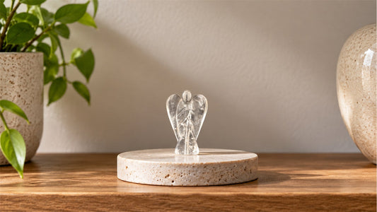 Mettre en valeur une sculpture minérale sur un socle sobre