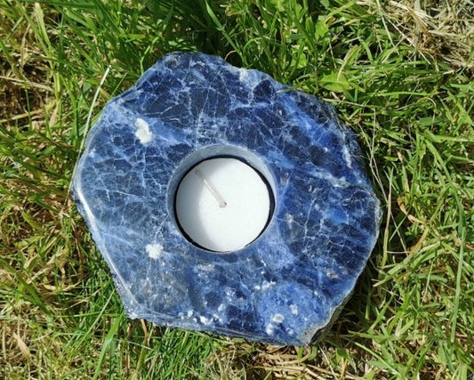 Bougeoir - Sodalite Tranche Polie