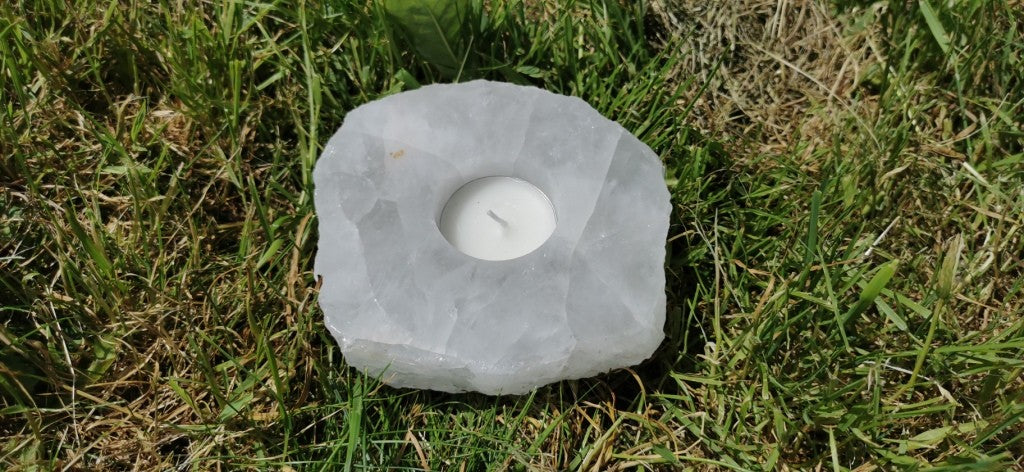 Bougeoir - Quartz Tranche Polie