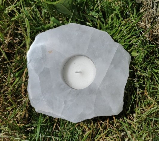 Bougeoir - Quartz Tranche Polie