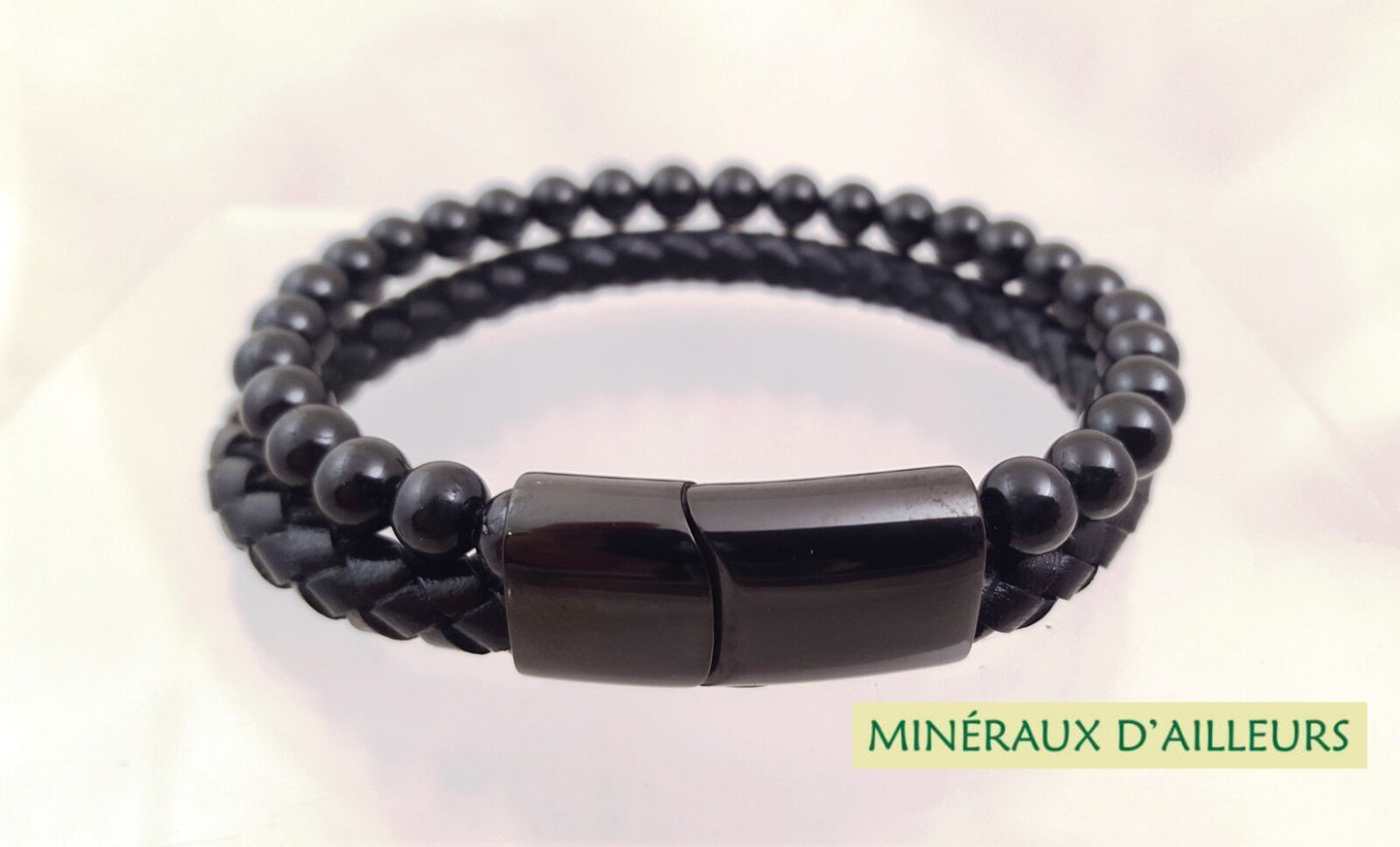 Bracelet Double Cuir - Onyx
