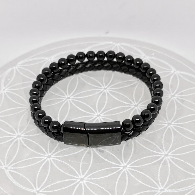 Bracelet Double Cuir - Onyx