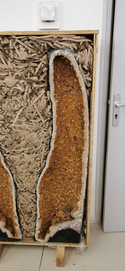 Paire de Géode - Citrine