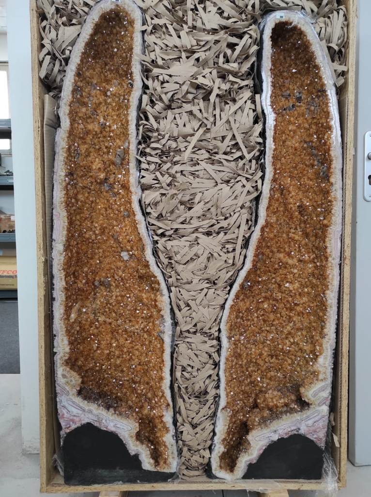 Paire de Géode - Citrine