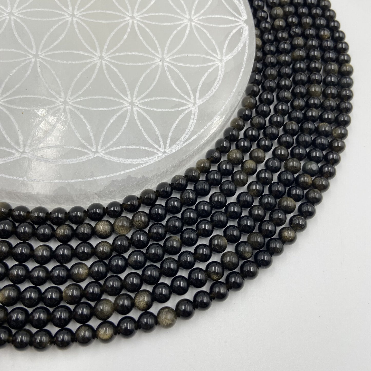 Rang - Obsidienne Dorée (6 mm)