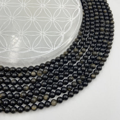 Rang - Obsidienne Dorée (6 mm)