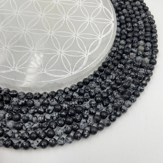 Rang - Obsidienne Flocon de Neige / Mouchetée (6 mm)