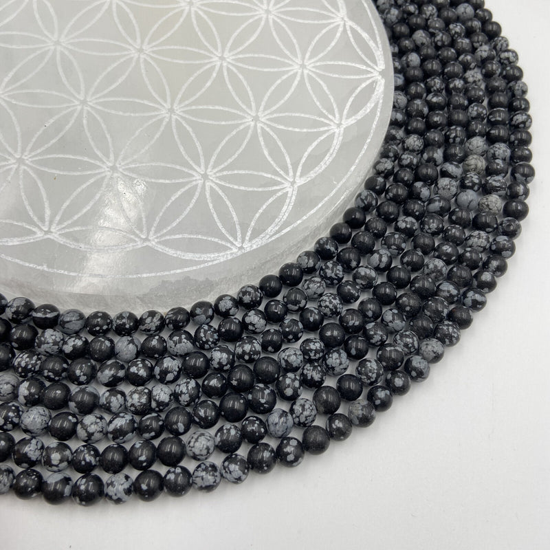 Rang - Obsidienne Flocon de Neige / Mouchetée (6 mm)
