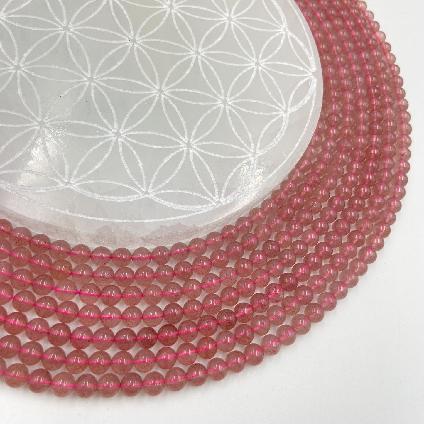 Rang - Quartz Fraise ''Morango'' / Hématoïde (6 mm)